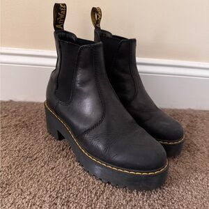 Dr. Martens Black Platform Chelsea Boots